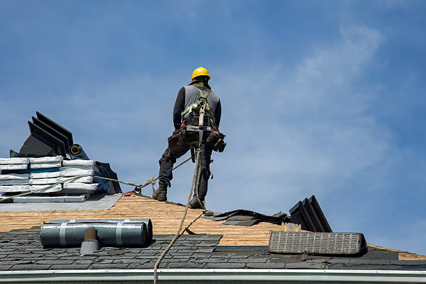 Professional Roof Replacement technician working in Winterport, ME